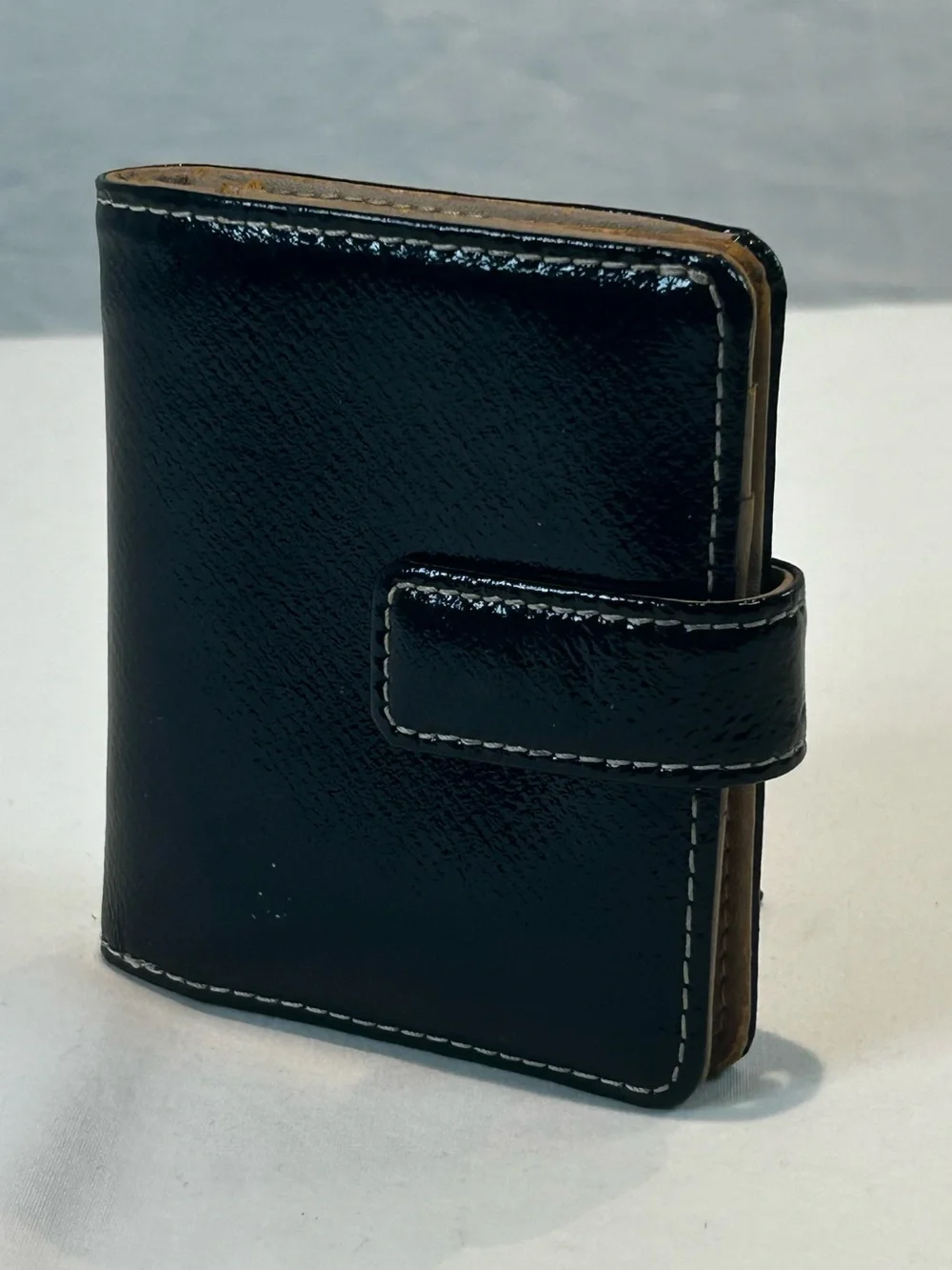 Lodis Black Leather Audrey Petite Bifold Wallet with Snap Closure